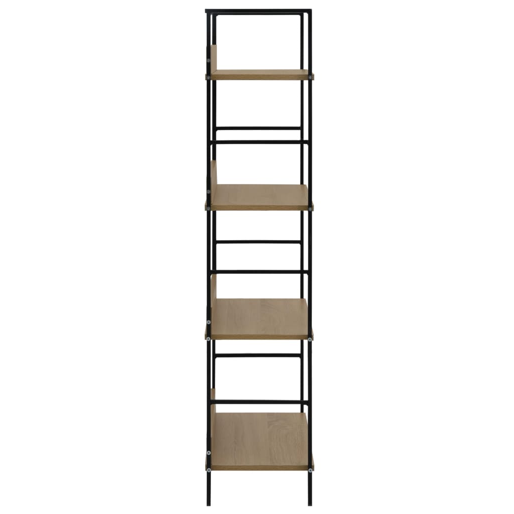 4-Layer Book Shelf Oak 60x27.6x124.5 cm Engineered Wood