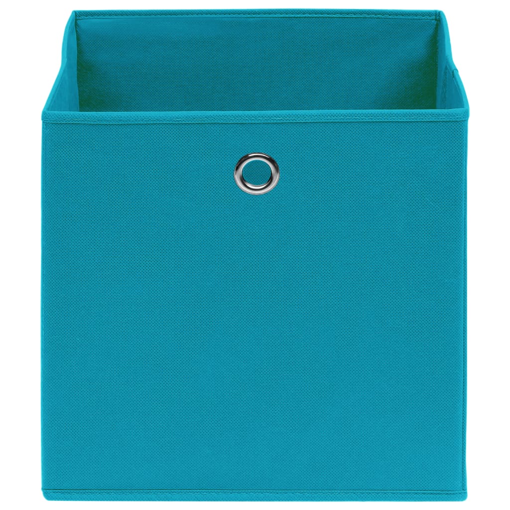 Storage Boxes 10 pcs Baby Blue 32x32x32 cm Fabric