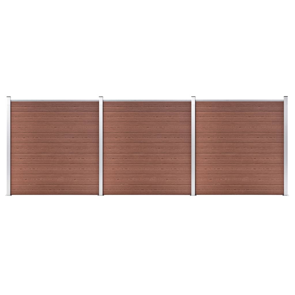 Garden Fence WPC 526x186 cm Brown