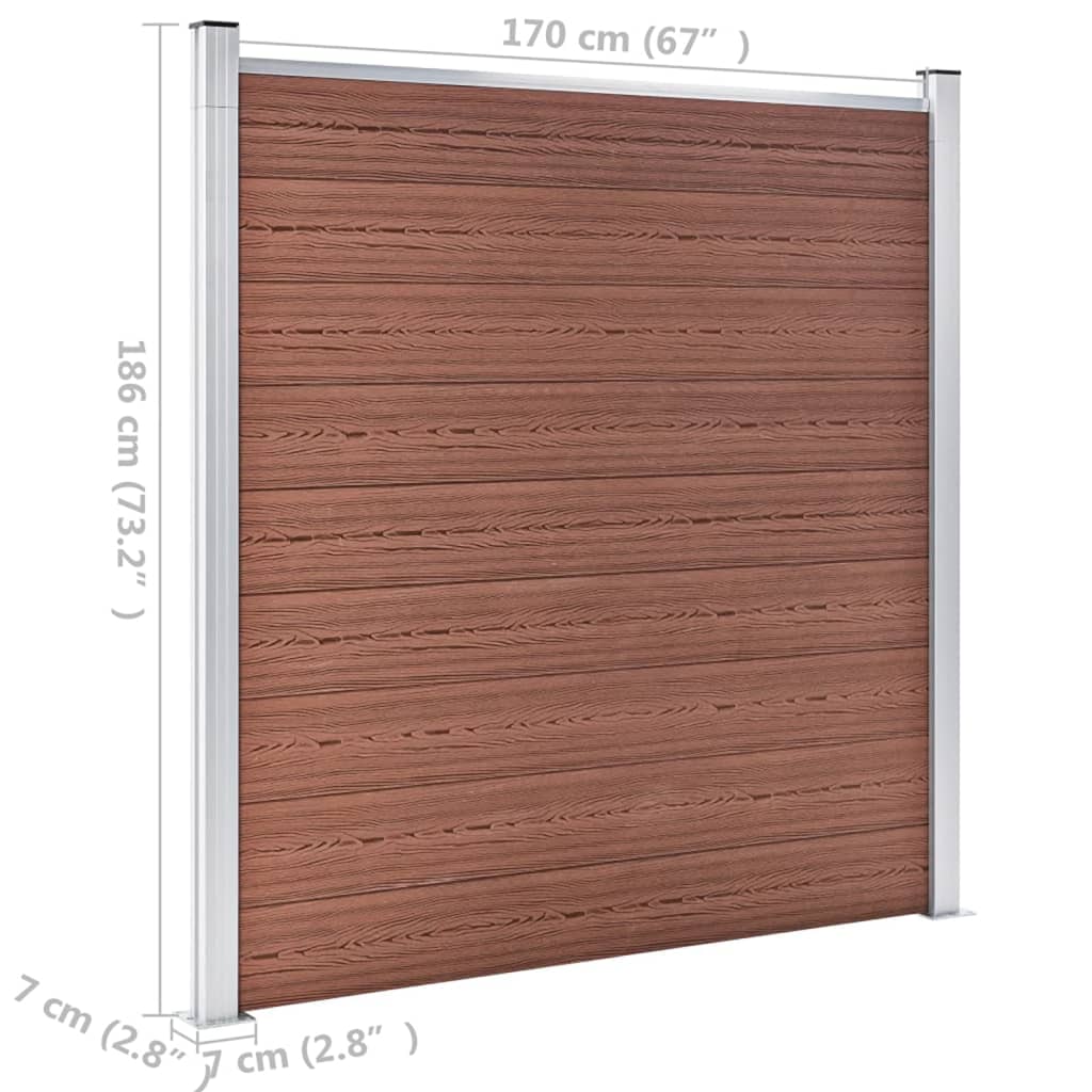 Garden Fence WPC 1045x186 cm Brown