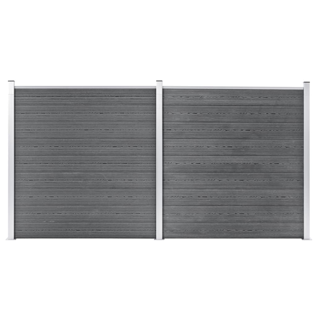 Garden Fence WPC 353x186 cm Grey
