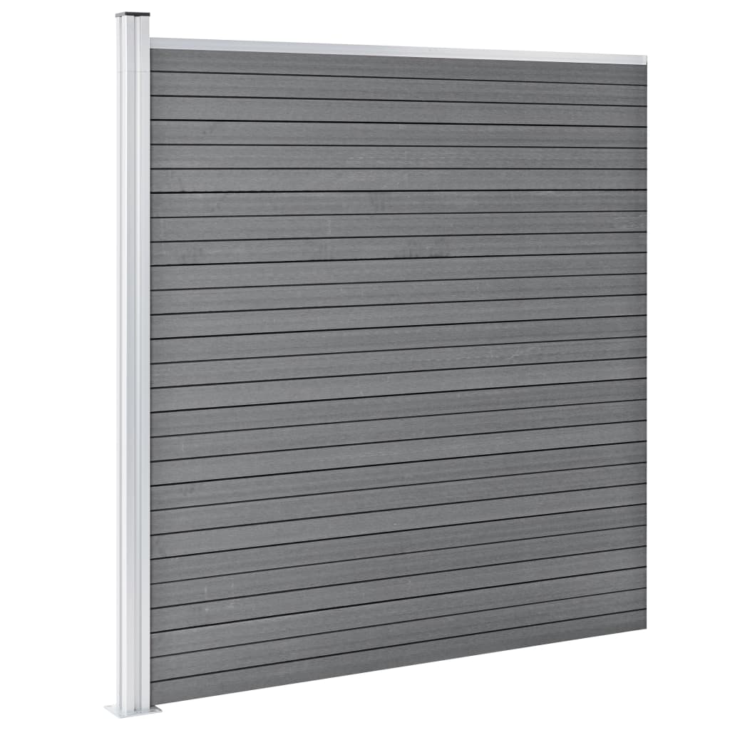 Garden Fence WPC 353x186 cm Grey
