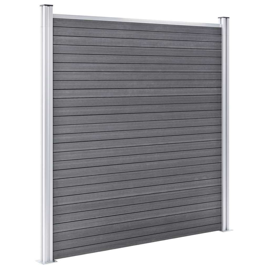 Garden Fence WPC 353x186 cm Grey