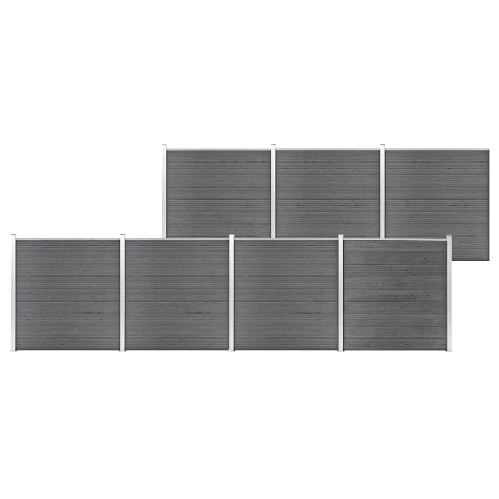 Garden Fence WPC 1218x186 cm Grey