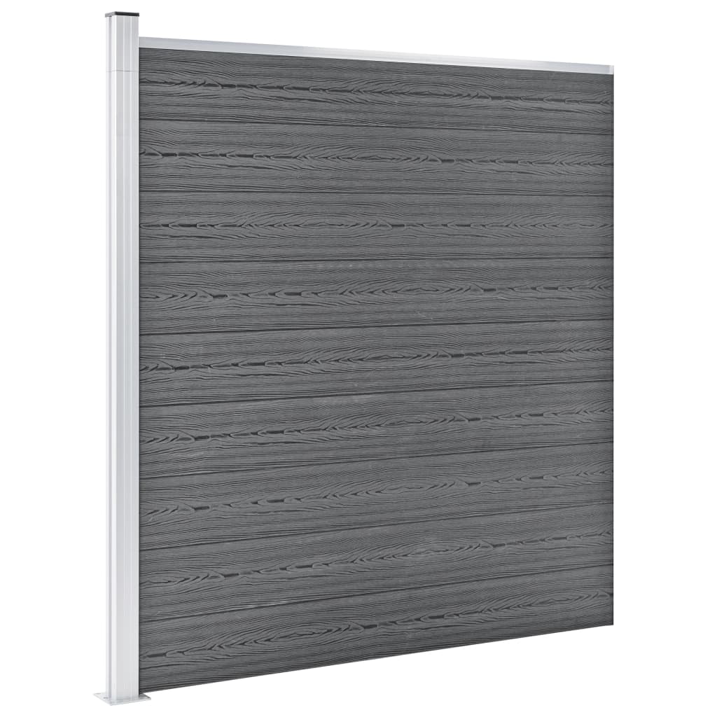 Garden Fence WPC 1564x186 cm Grey