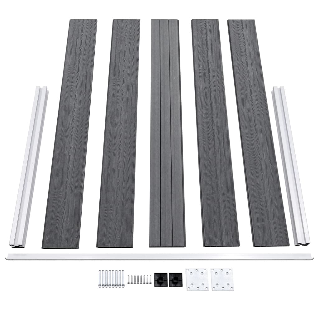 Garden Fence WPC 872x106 cm Grey