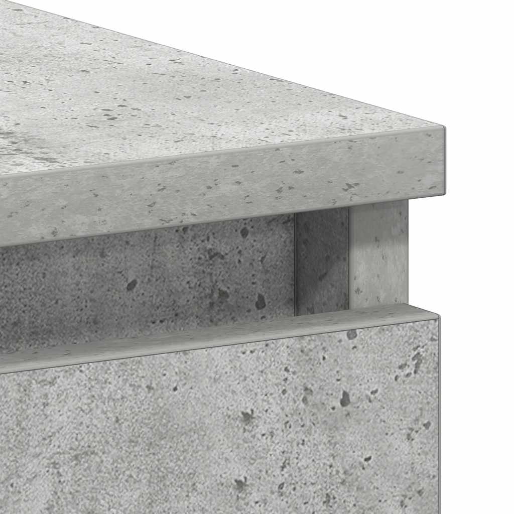 Desk Concrete Grey 90x45x76 cm Engineered Wood
