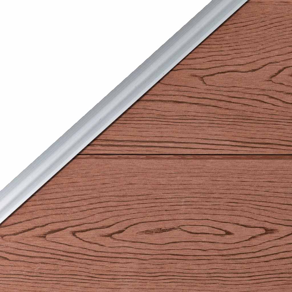 WPC Fence Set 1 Square + 1 Slanted 273x186 cm Brown