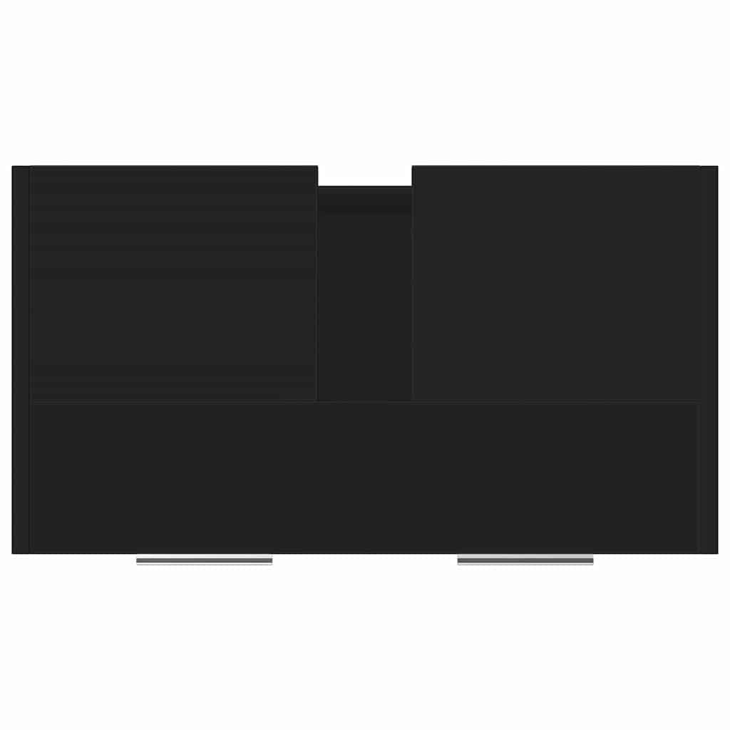 Bathroom Cabinet Black 60x33x61 cm Engineered Wood