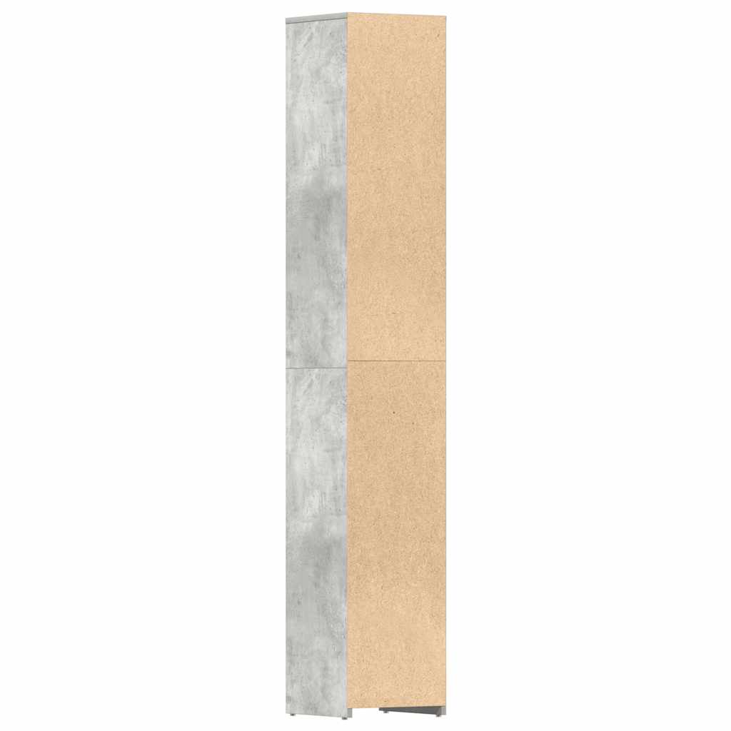 Bathroom Cabinet Concrete Grey 30x30x183.5 cm Engineered Wood