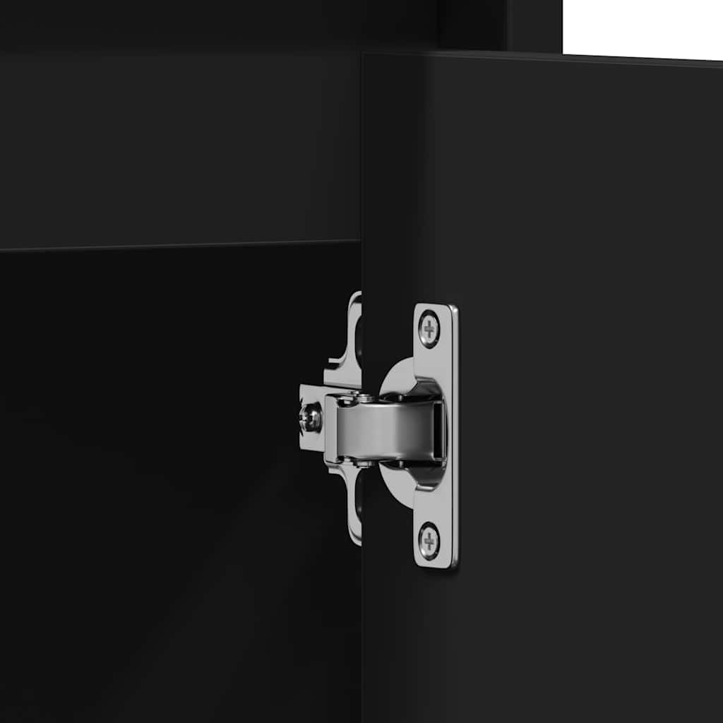 Bathroom Cabinet Black 60x33x61 cm Engineered Wood