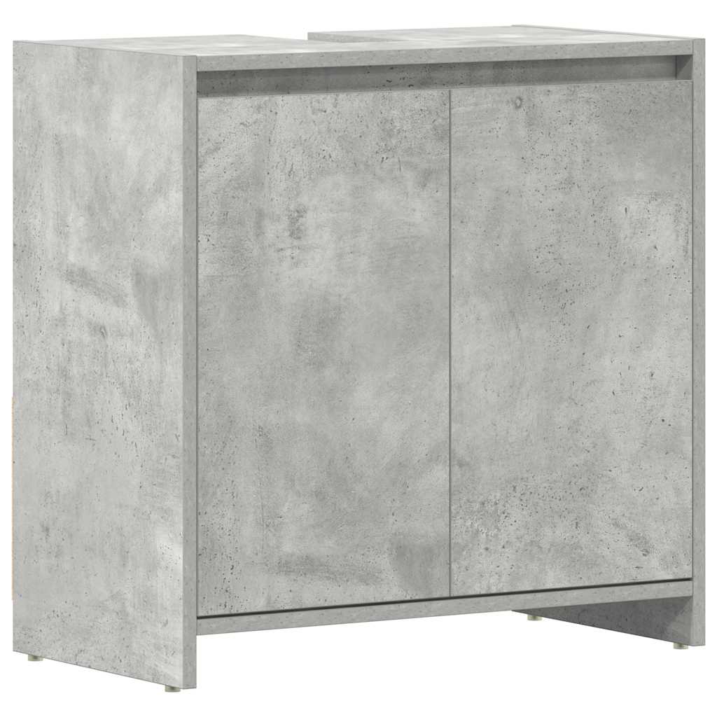 Bathroom Cabinet Concrete Grey 60x33x61 cm Engineered Wood