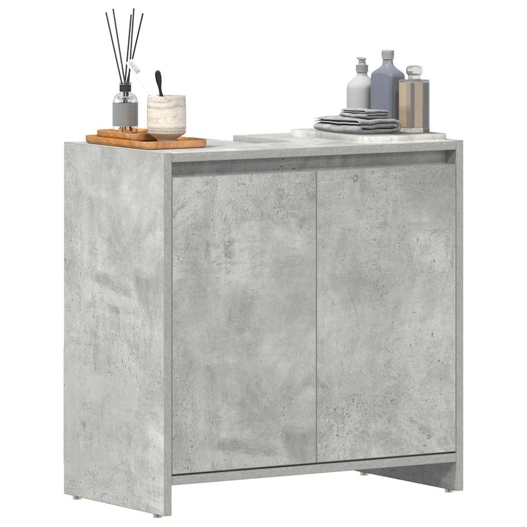 Bathroom Cabinet Concrete Grey 60x33x61 cm Engineered Wood