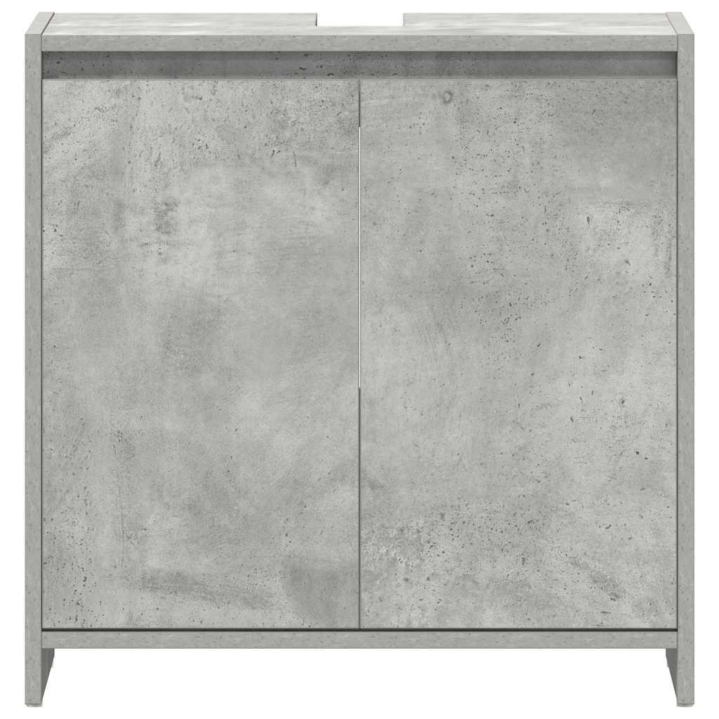Bathroom Cabinet Concrete Grey 60x33x61 cm Engineered Wood