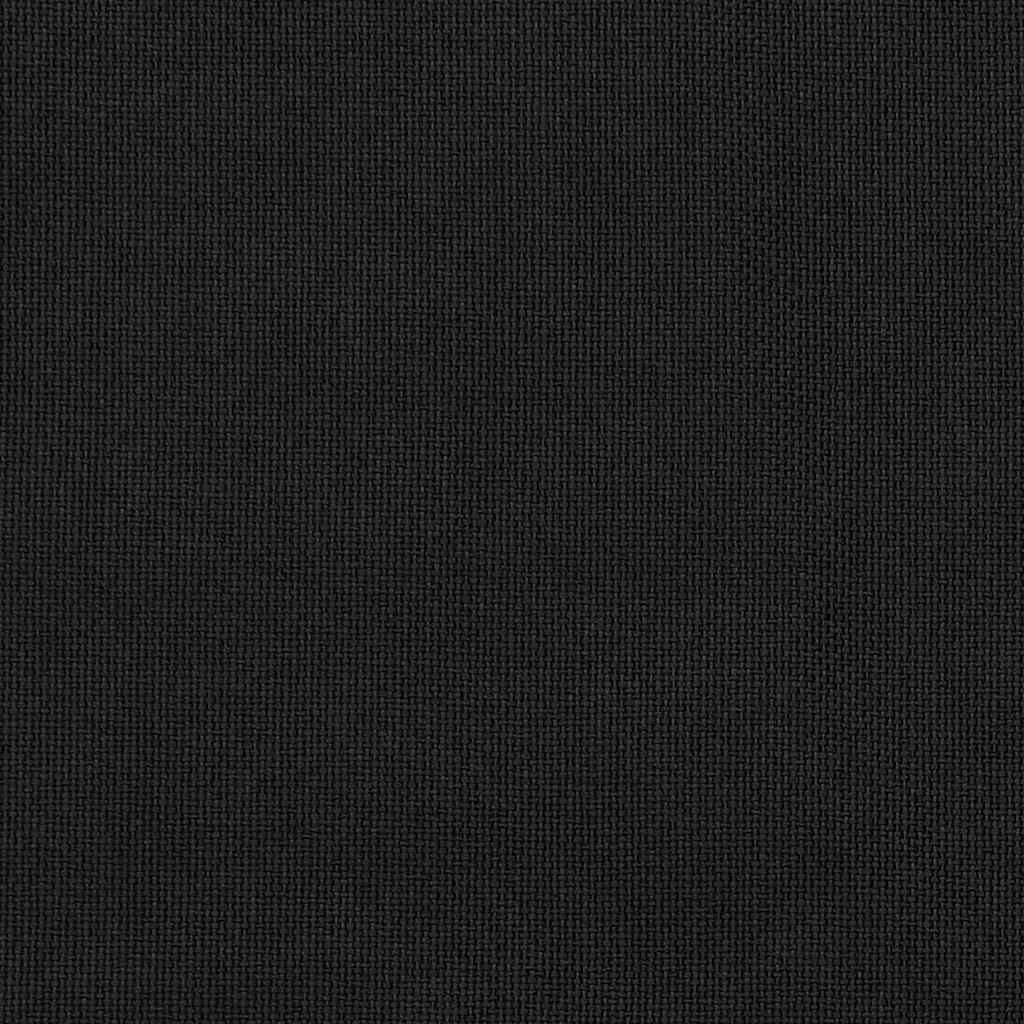 Linen-Look Blackout Curtains with Grommets 2pcs Black 140x175cm