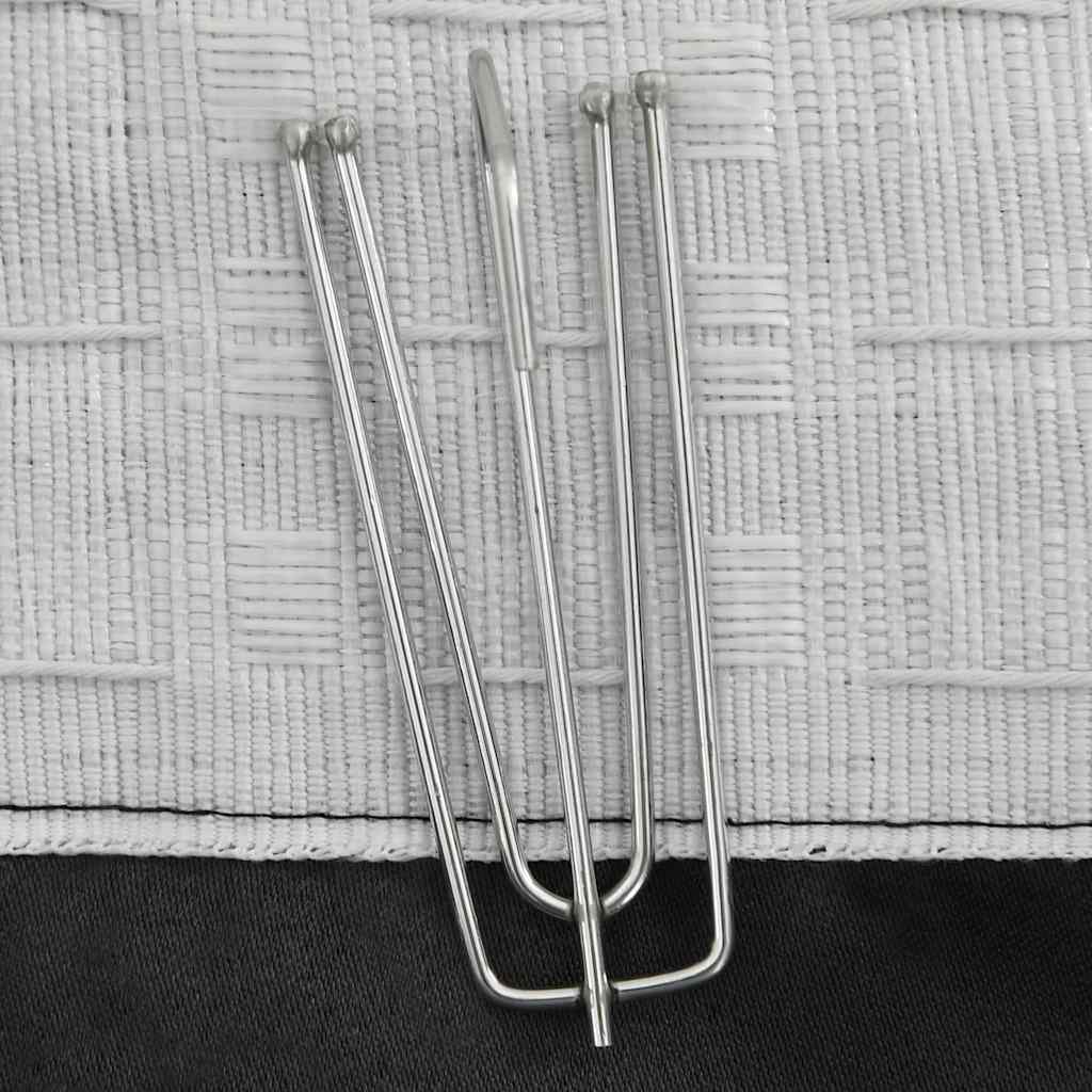 Linen-Look Blackout Curtains with Hooks 2 pcs Anthracite 140x175 cm