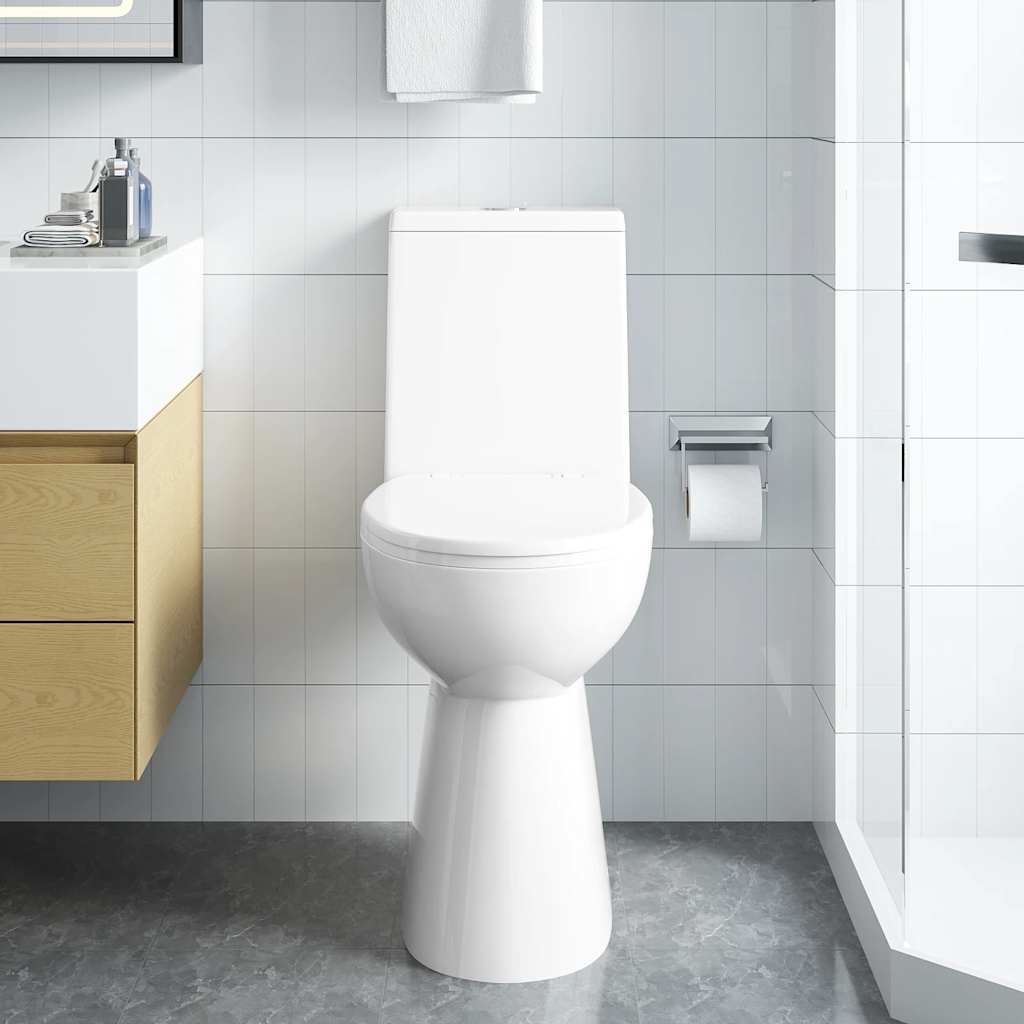 Rimless Toilet 7 cm Extra Height Soft Close Ceramic White