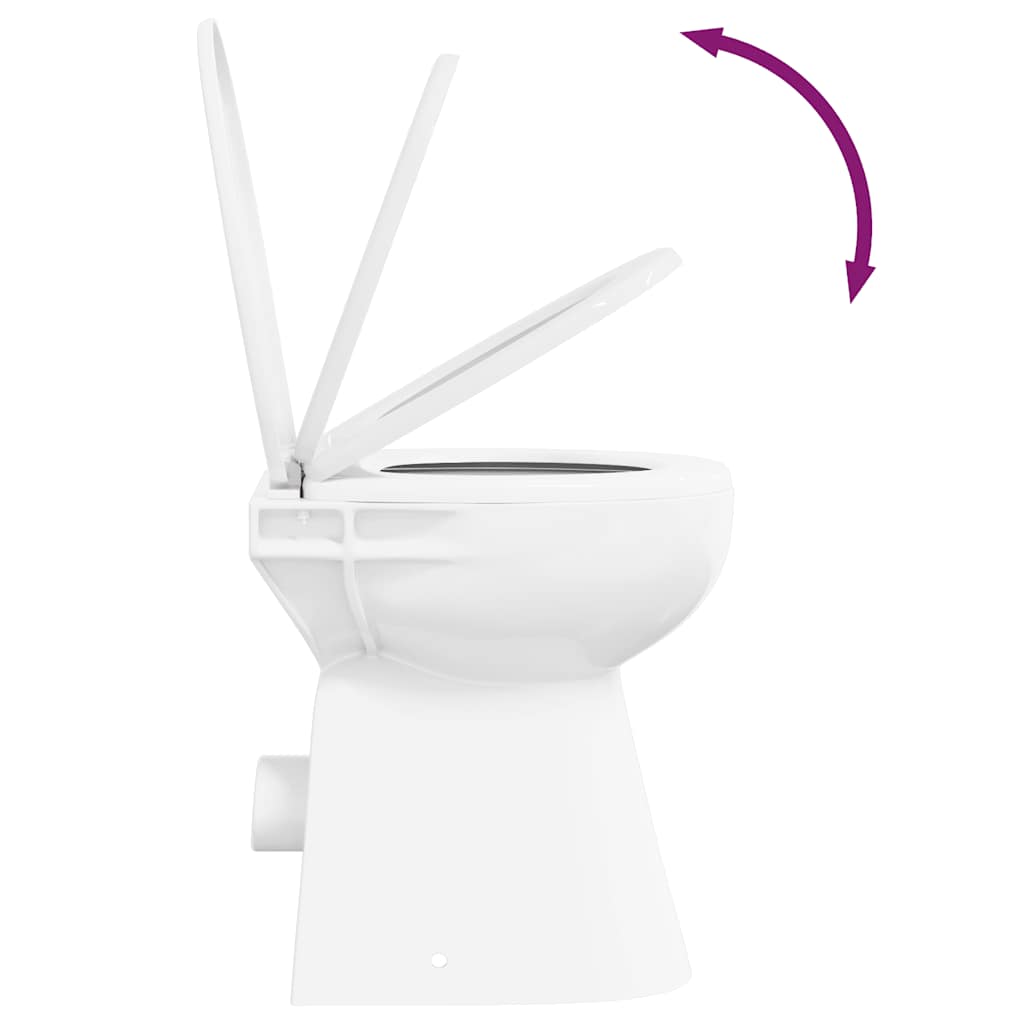 Rimless Toilet 7 cm Extra Height Soft Close Ceramic White