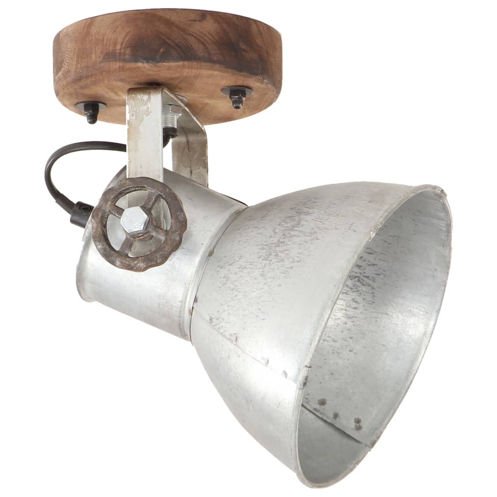 Industrial Wall/Ceiling Lamps 2 pcs Silver 20x25 cm E27
