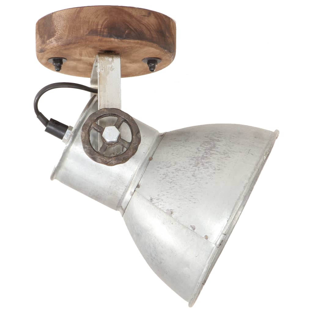 Industrial Wall/Ceiling Lamps 2 pcs Silver 20x25 cm E27