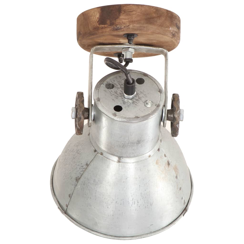 Industrial Wall/Ceiling Lamps 2 pcs Silver 20x25 cm E27