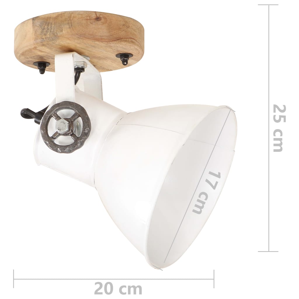 Industrial Wall/Ceiling Lamps 2 pcs White 20x25 cm E27
