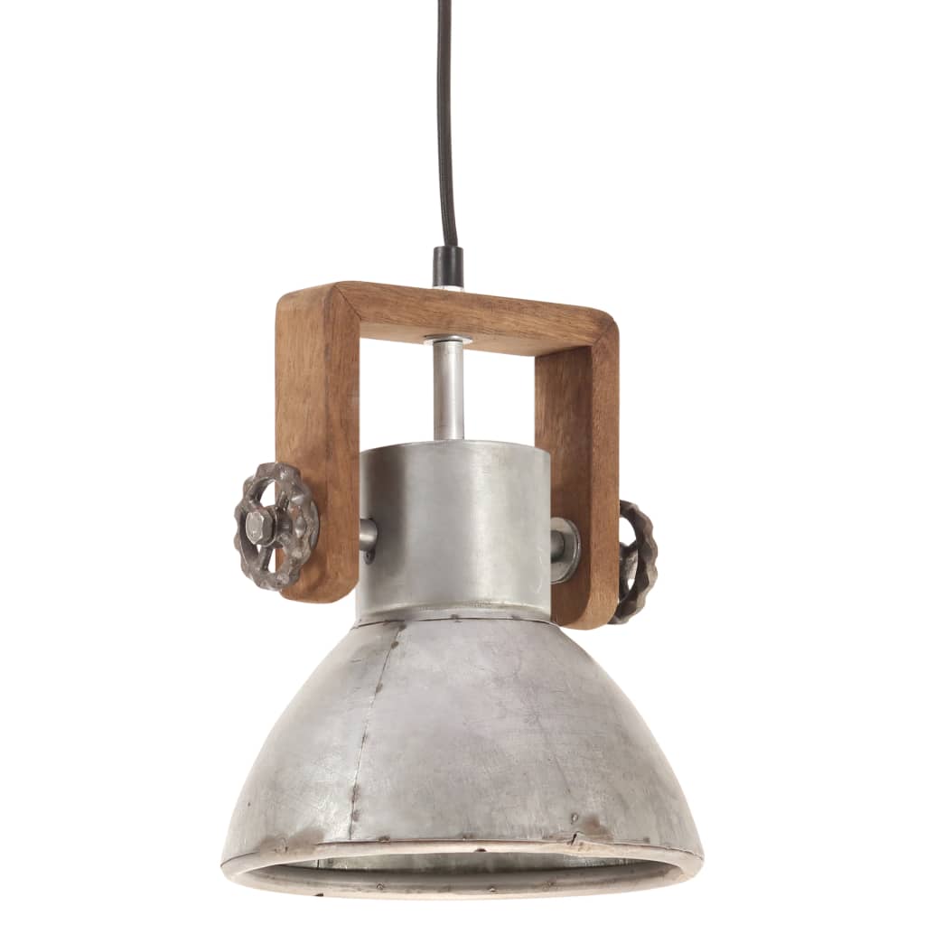 Industrial Hanging Lamp 25 W Silver Round 19 cm E27
