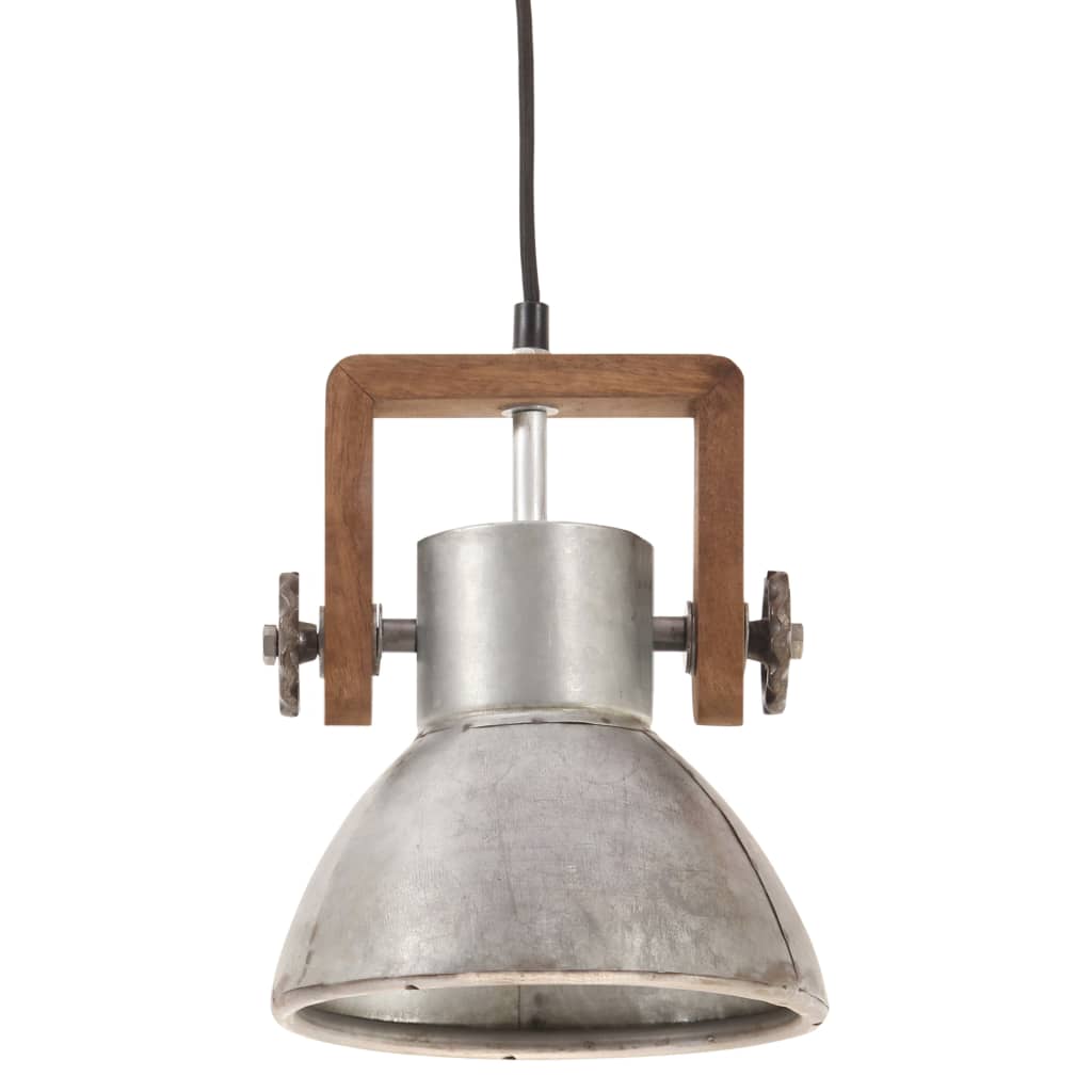 Industrial Hanging Lamp 25 W Silver Round 19 cm E27