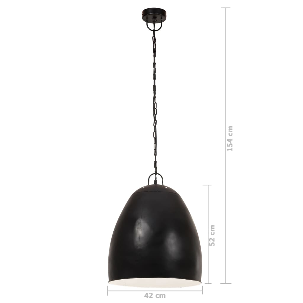 Industrial Hanging Lamp 25 W Black Round 42 cm E27