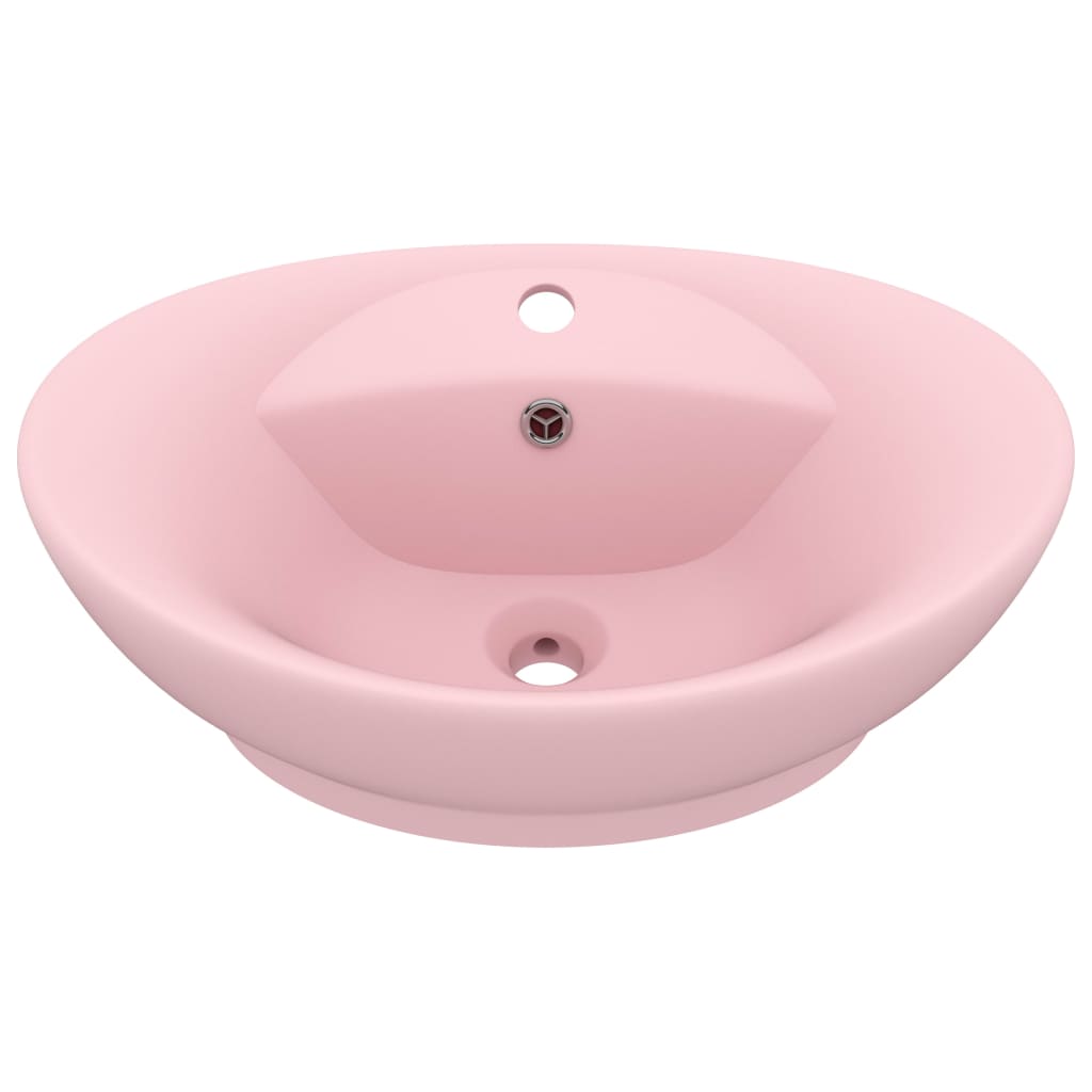 Luxury Basin Overflow Oval Matt Pink 58.5x39 cm Ceramic