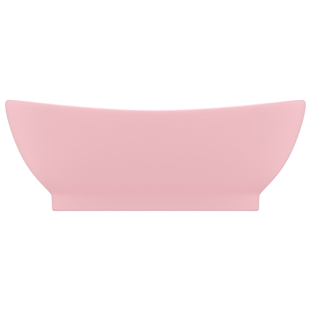 Luxury Basin Overflow Oval Matt Pink 58.5x39 cm Ceramic