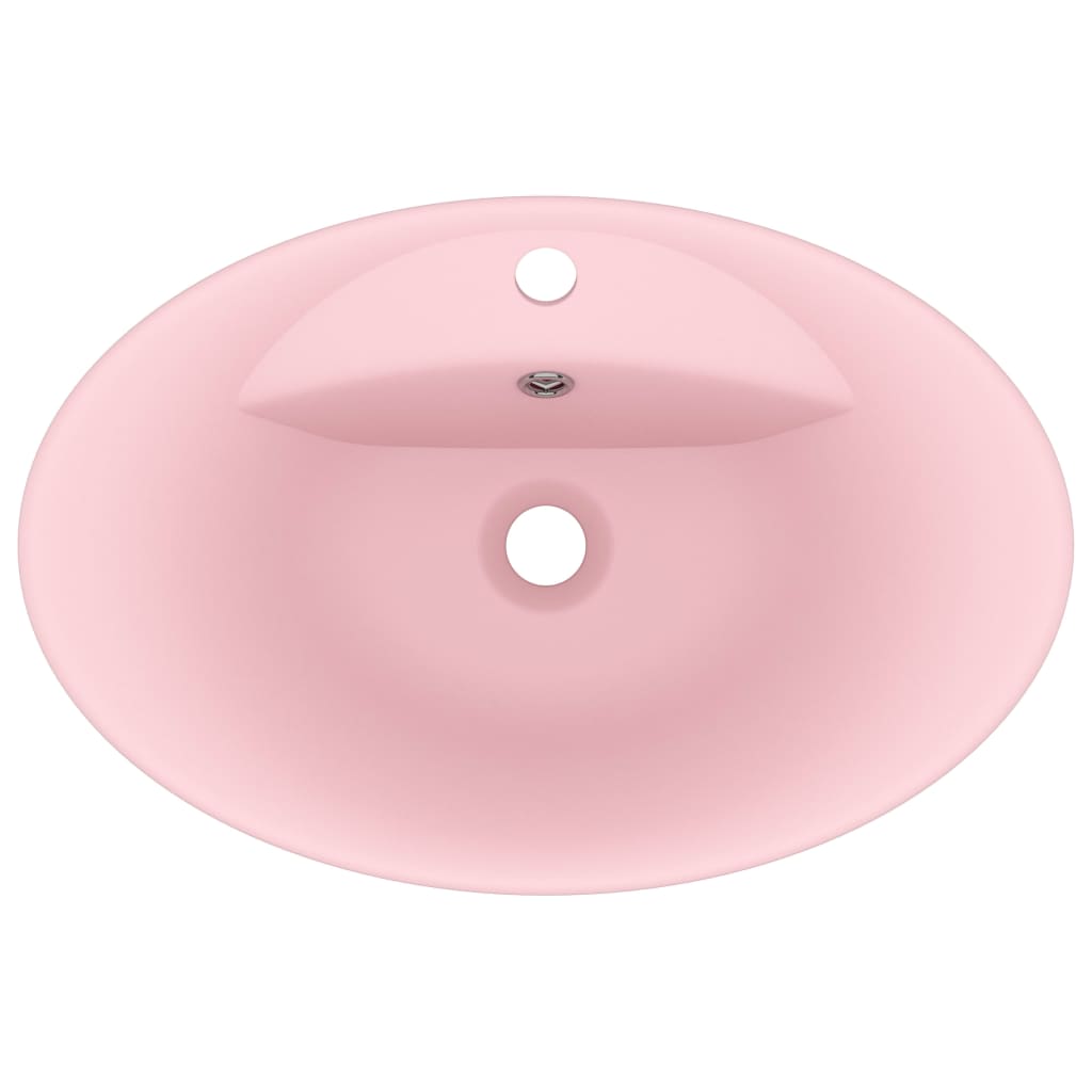 Luxury Basin Overflow Oval Matt Pink 58.5x39 cm Ceramic