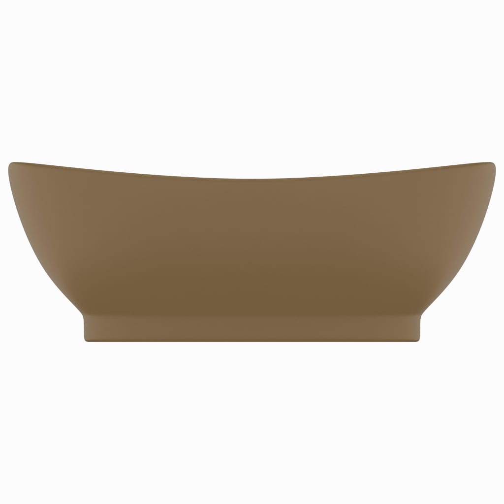 Luxury Basin Overflow Oval Matt Cream 58.5x39 cm Ceramic