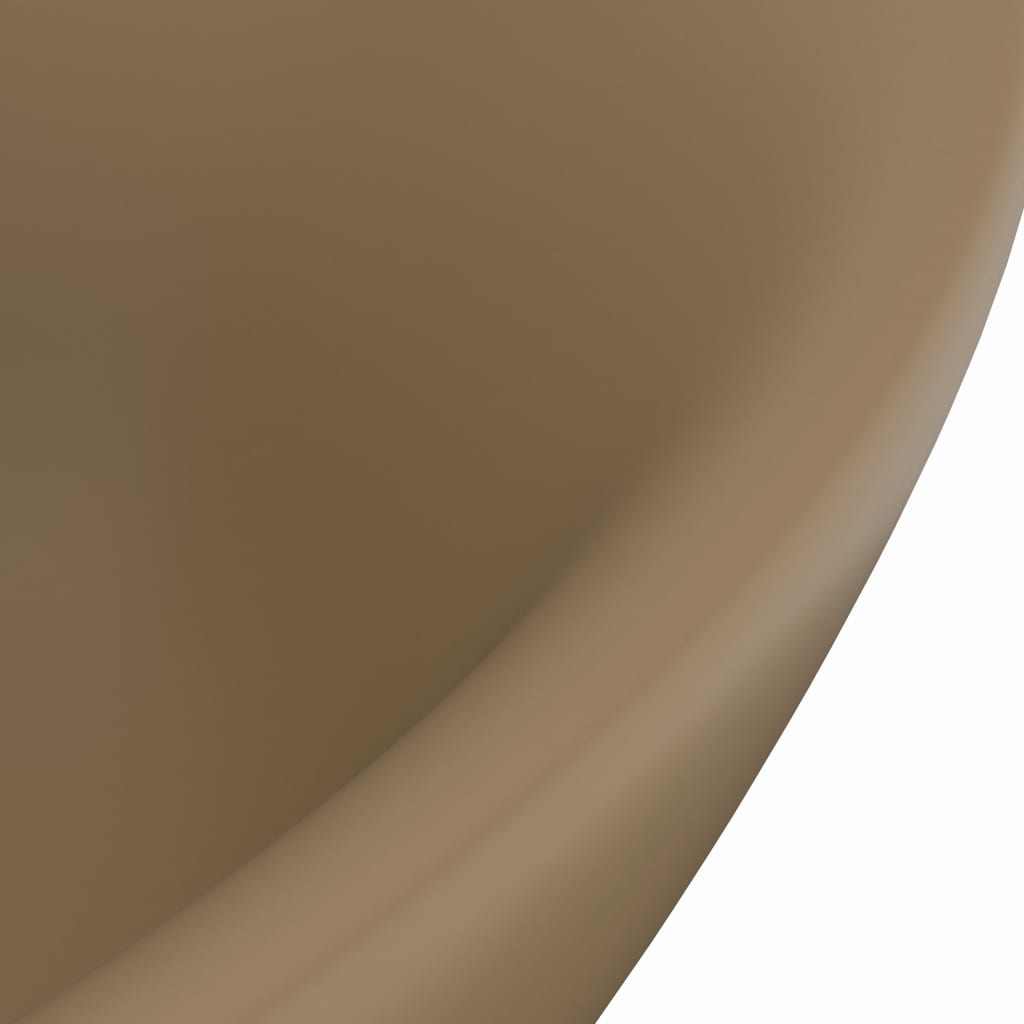 Luxury Basin Overflow Oval Matt Cream 58.5x39 cm Ceramic