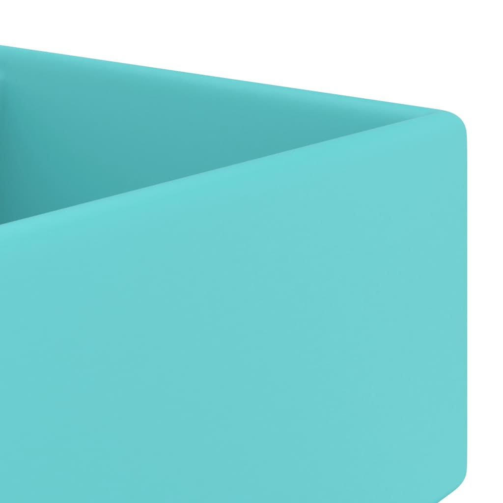 Luxury Basin Overflow Square Matt Light Green 41x41 cm Ceramic