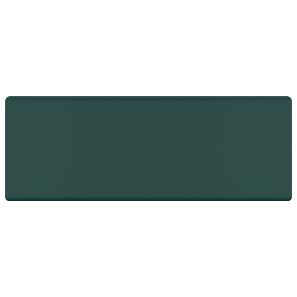 Luxury Basin Overflow Square Matt Dark Green 41x41 cm Ceramic