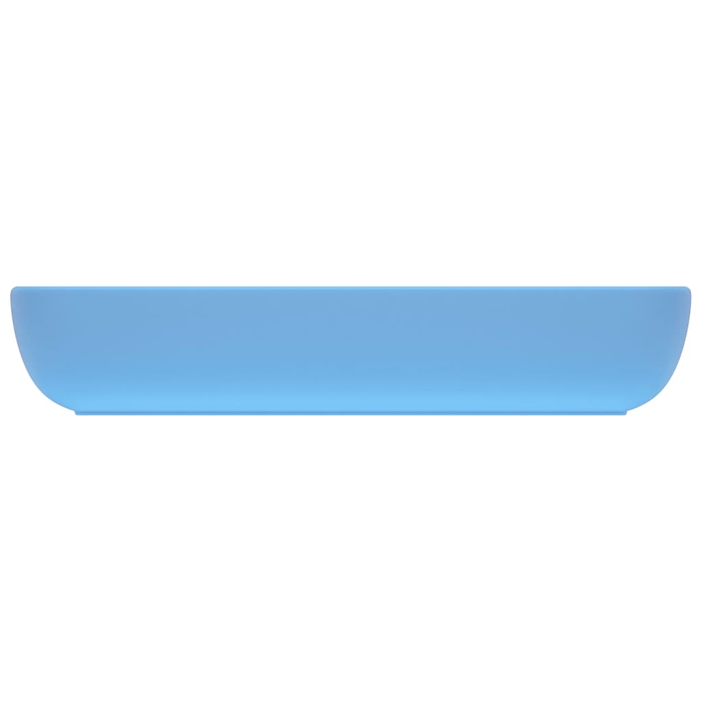 Luxury Basin Rectangular Matt Light Blue 71x38 cm Ceramic