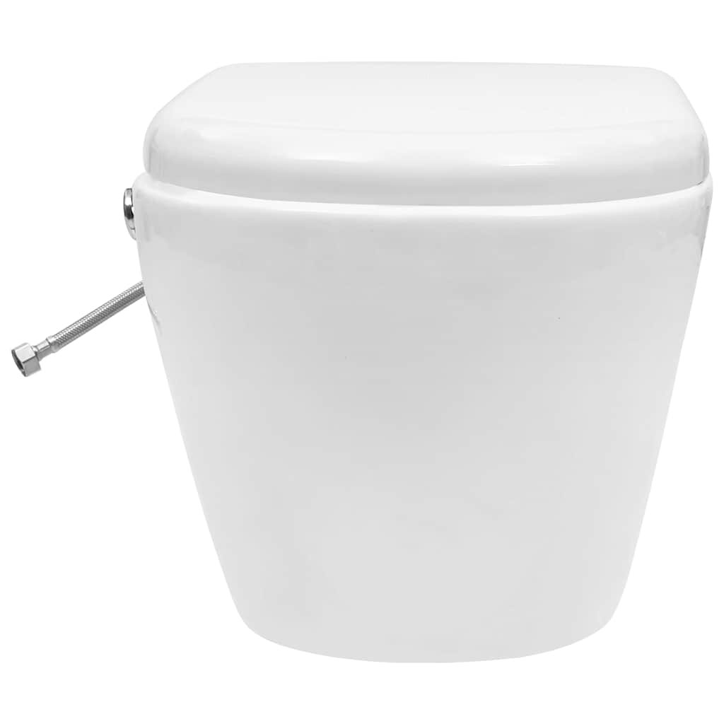 Wall Hung Rimless Toilet with Concealed Cistern Ceramic White