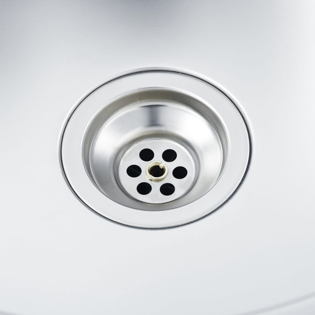 Kitchen Sink with Drainer Set Silver 800x500x155 mm Stainless Steel
