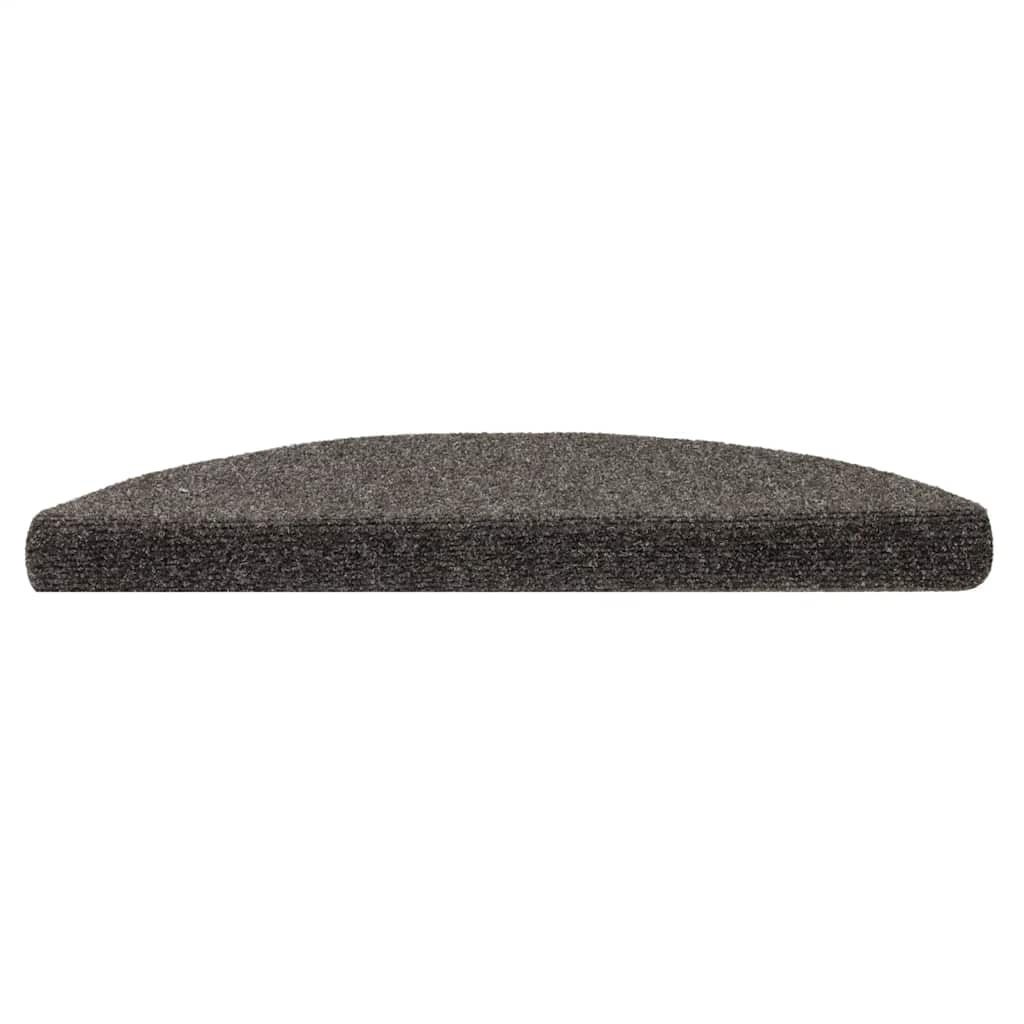 Stair Mats Self-adhesive 15 pcs 56x17x3 cm Anthracite Half Round