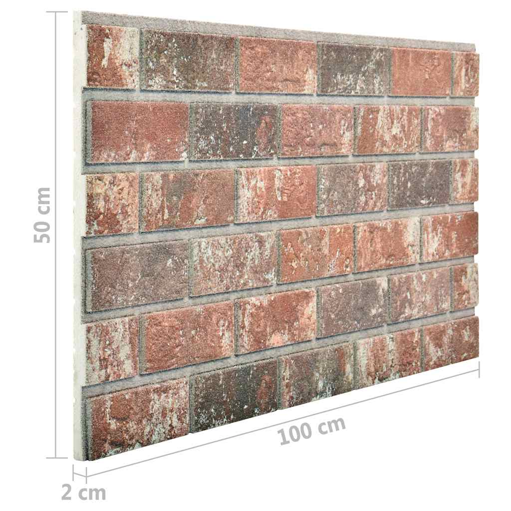 3D Wall Panels with Dark Brown & Grey Brick Design 10 pcs EPS