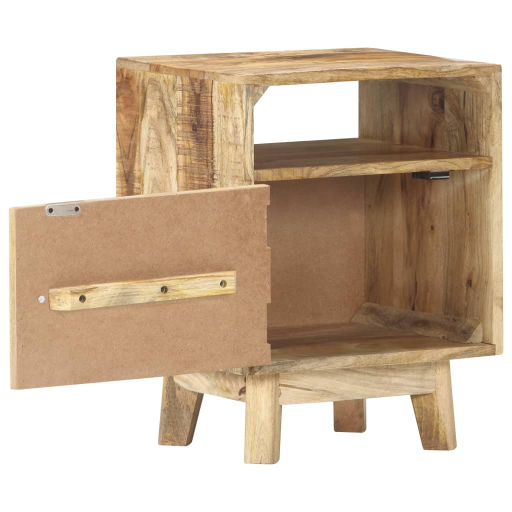 Bedside Table 40x30x50 cm Rough Mango Wood