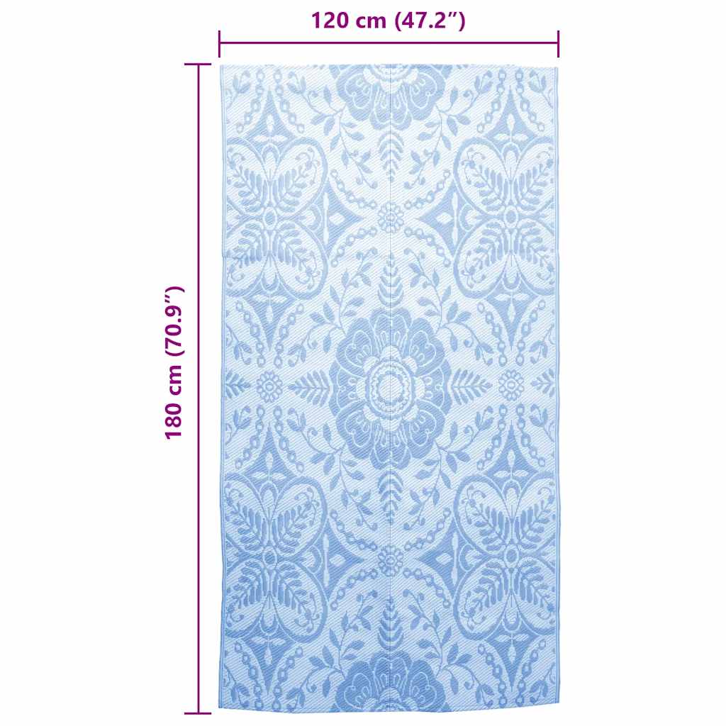Outdoor Carpet ARAKIL Baby Blue 120x180 cm PP