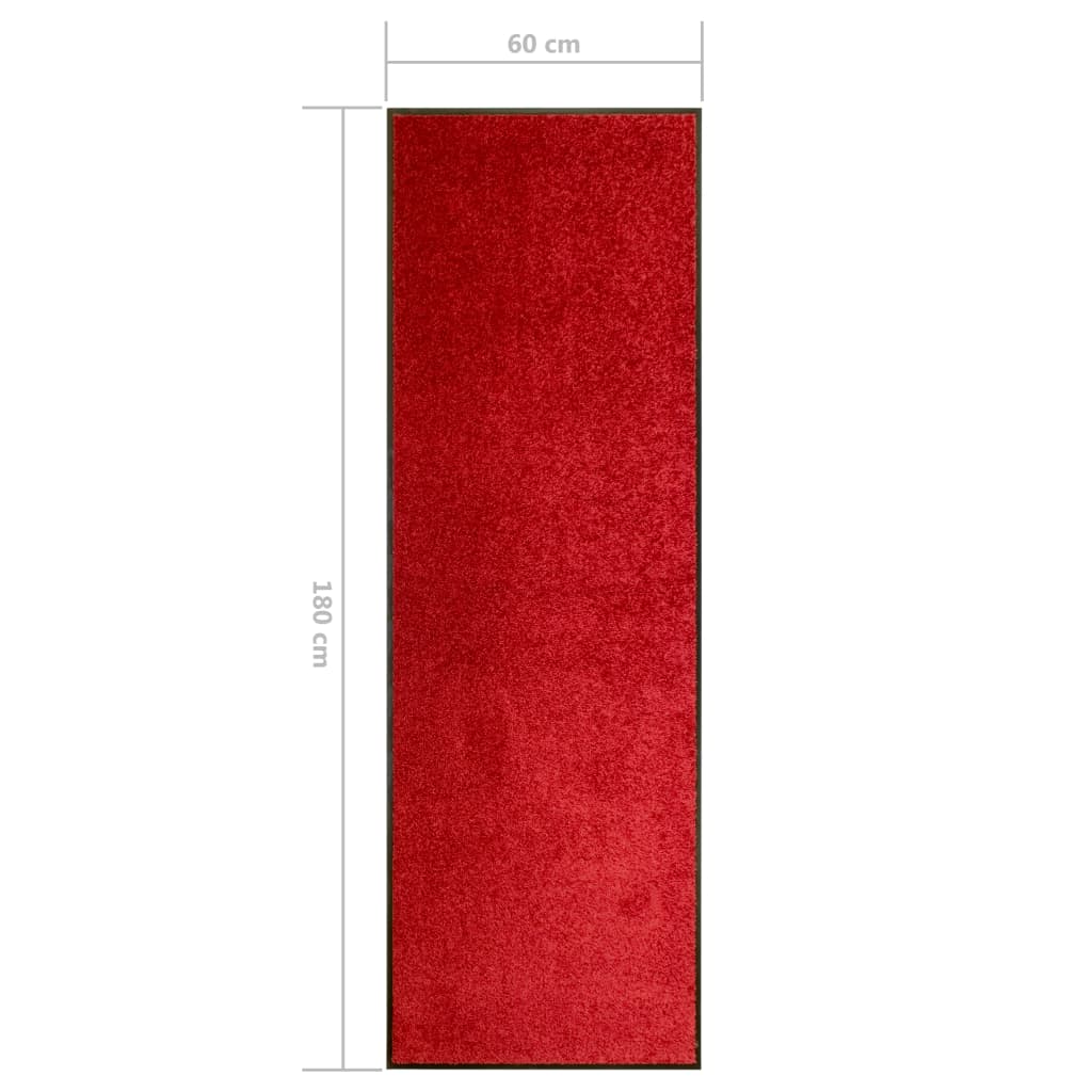 Doormat Washable Red 60x180 cm