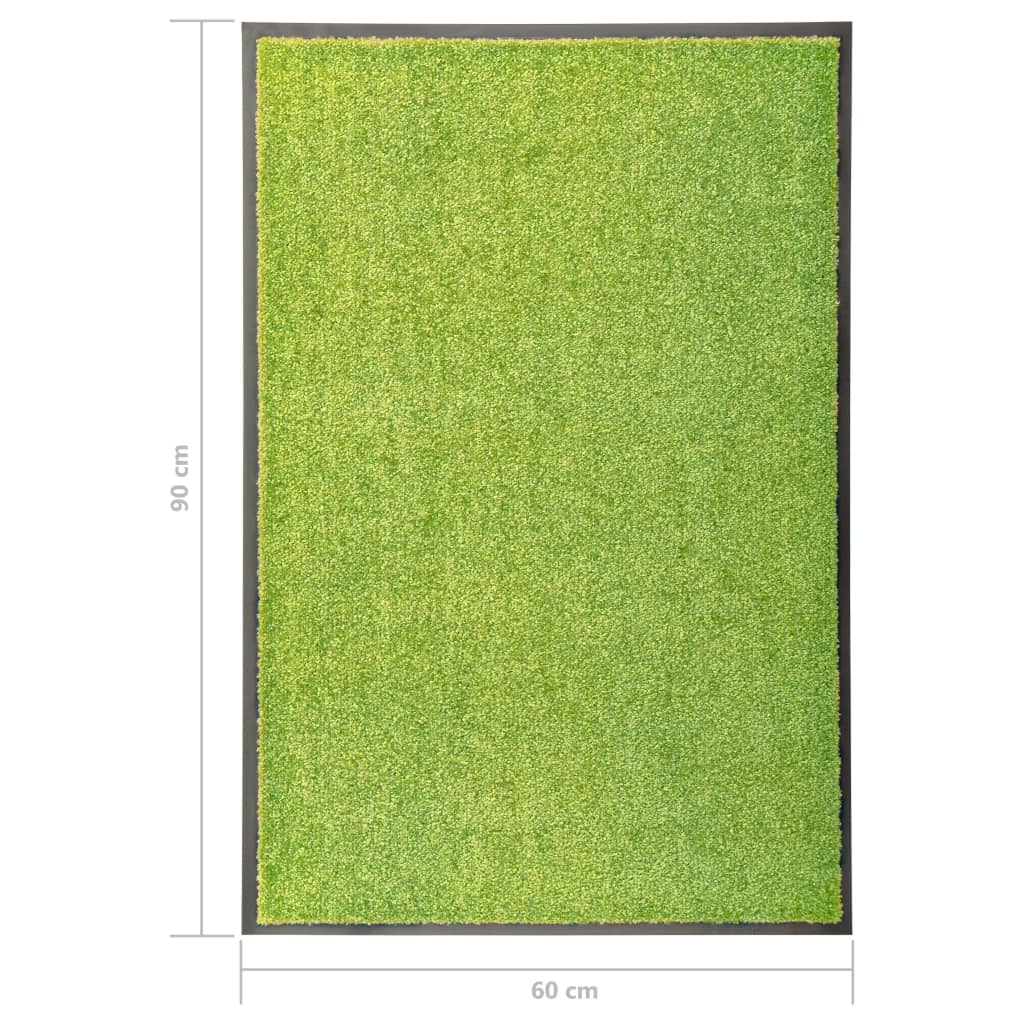 Doormat Washable Green 60x90 cm