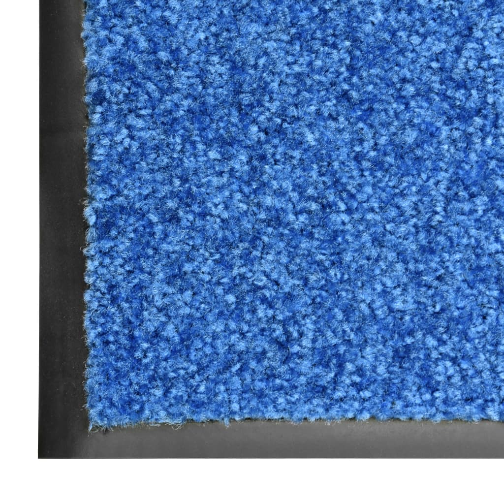 Doormat Washable Blue 90x120 cm
