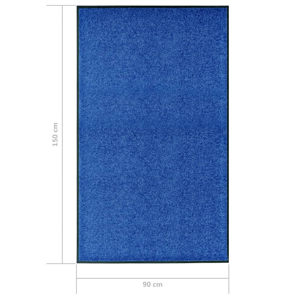 Doormat Washable Blue 90x150 cm