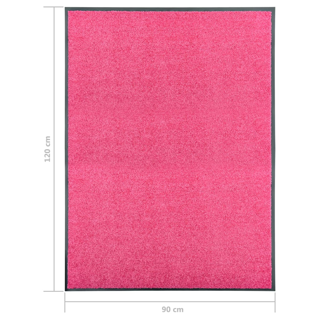 Doormat Washable Pink 90x120 cm