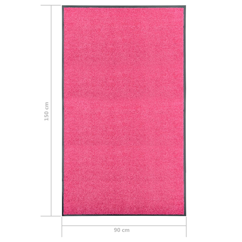 Doormat Washable Pink 90x150 cm
