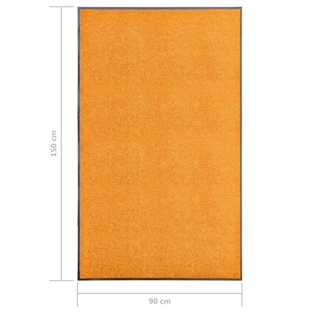 Doormat Washable Orange 90x150 cm